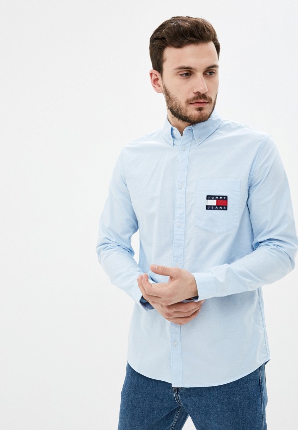 

Рубашка Tommy Jeans, Голубой, Oxford