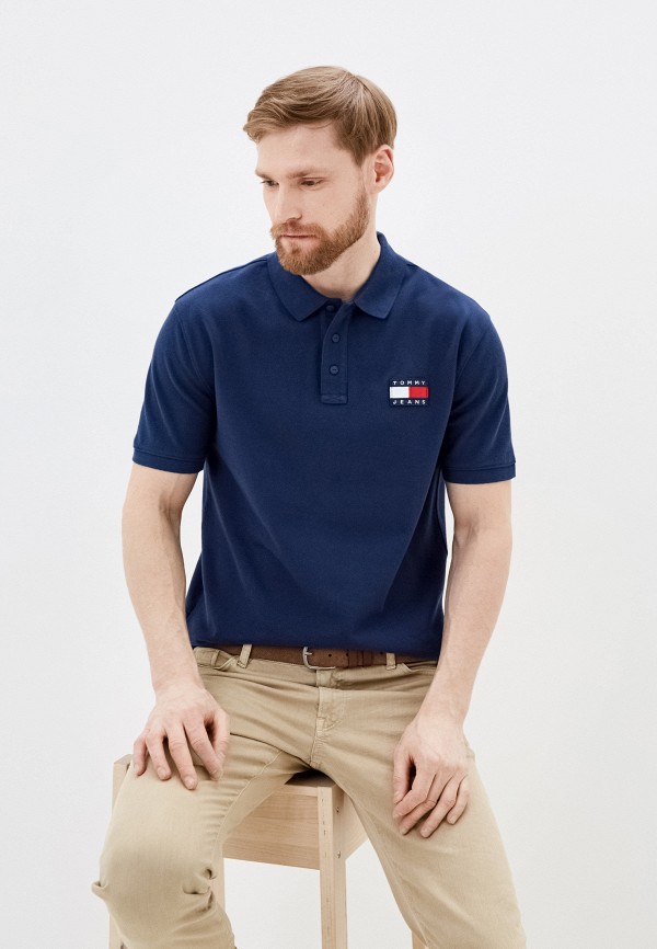 

Поло Tommy Jeans, Синий