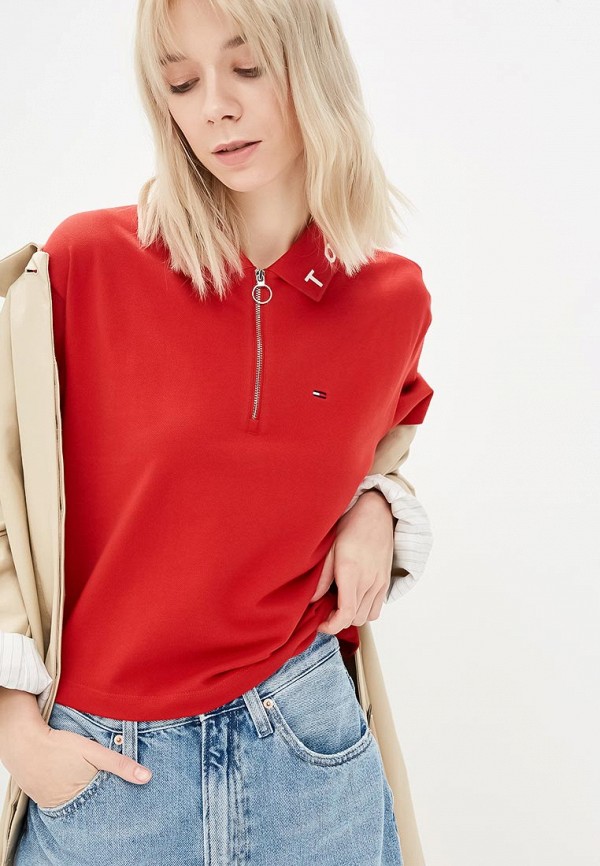 

Поло Tommy Jeans, Красный