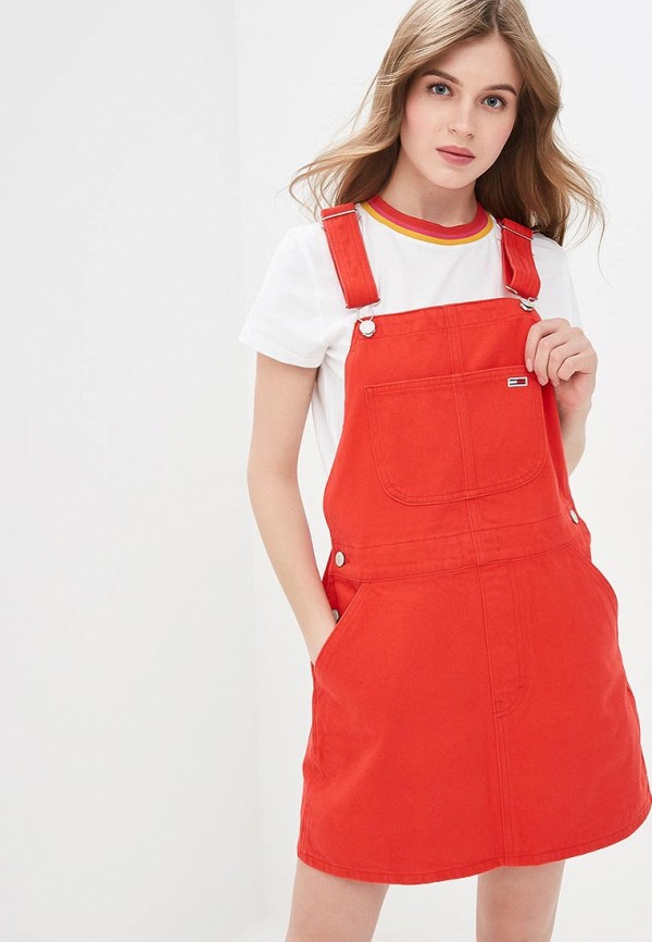 

Платье джинсовое Tommy Jeans, Красный