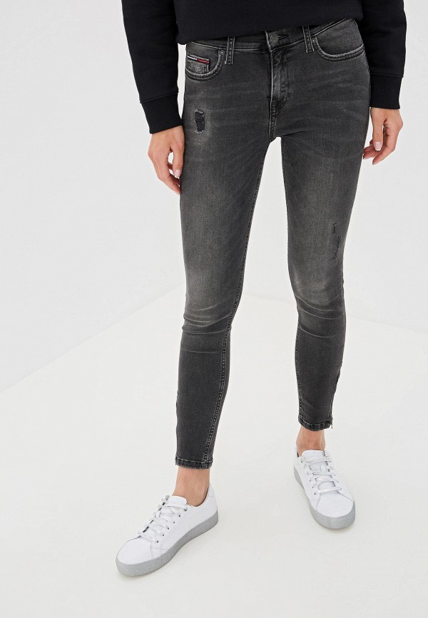 

Джинсы Tommy Jeans, Серый, MID RISE SKINNY NORA 7/8 ZIP GRD