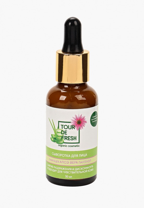 

Сыворотка для лица Tour De Fresh, Коричневый, "Алоэ вера-Эхинацея-Пантенол" 30 мл
