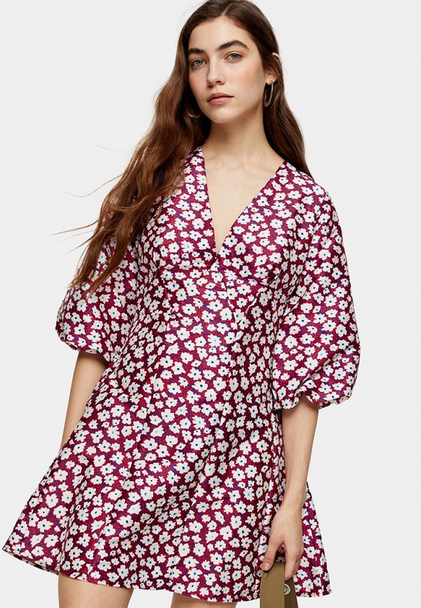 

Платье Topshop Petite, Бордовый, Topshop Petite TO068EWKFNH5