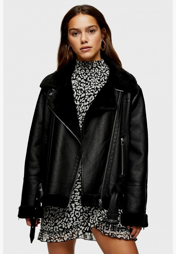 

Дубленка Topshop Petite, Черный, Topshop Petite TO068EWLANF8