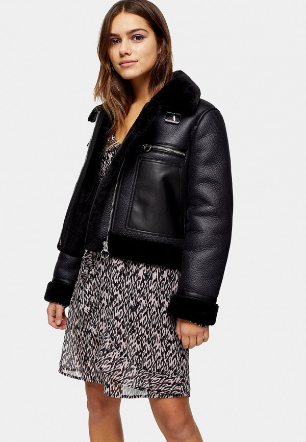 

Дубленка Topshop Petite, Черный, Topshop Petite TO068EWLKDB6