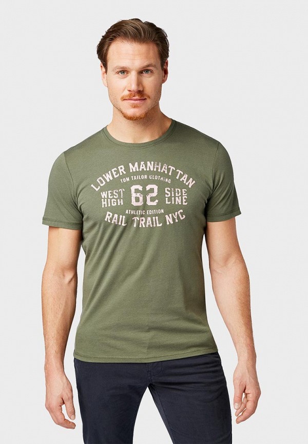 

Футболка Tom Tailor; Tom Tailor TO172EMDTKS7, Зеленый