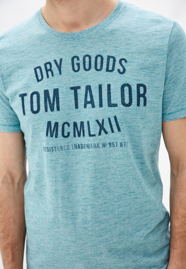 

Футболка Tom Tailor, Бирюзовый, Tom Tailor TO172EMHQFM2