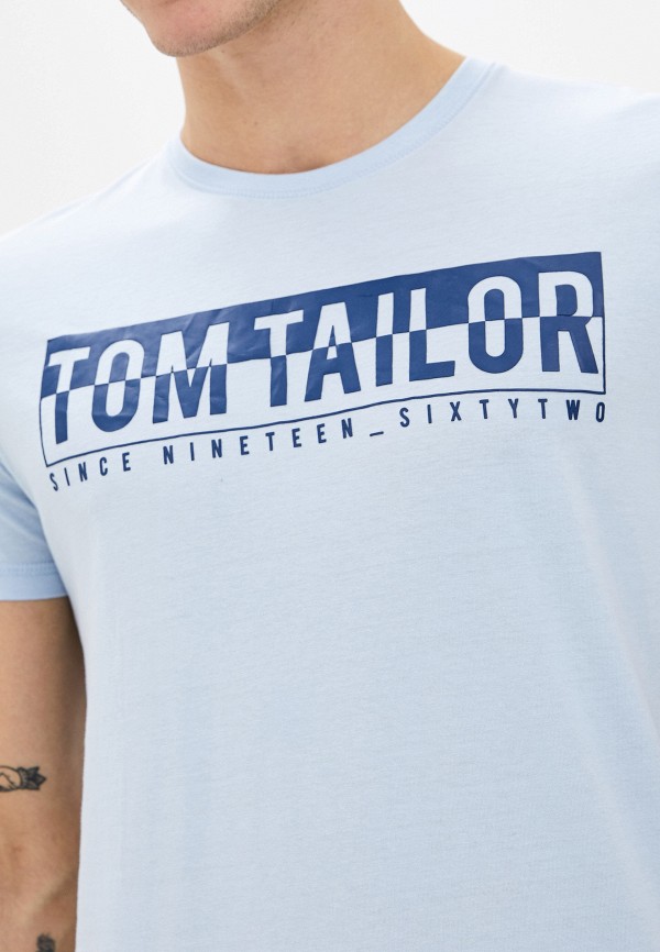 

Футболка Tom Tailor, Голубой, Tom Tailor TO172EMHQGQ8