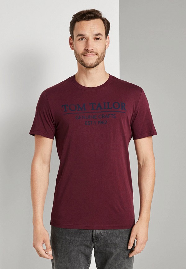 

Футболка Tom Tailor, Бордовый, Tom Tailor TO172EMKJTV1