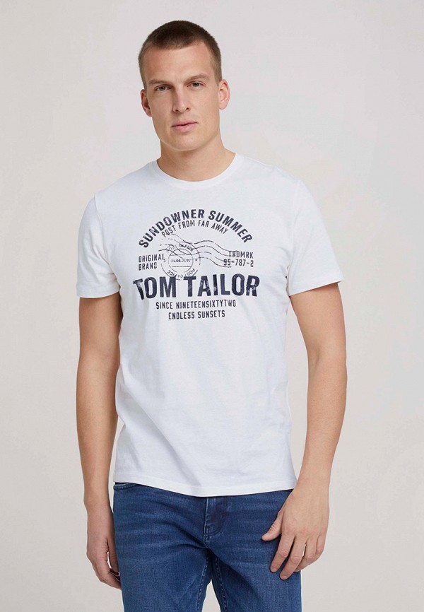 

Футболка Tom Tailor, Белый, Tom Tailor TO172EMMSND1