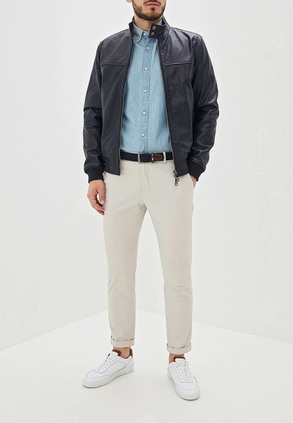 

Куртка кожаная Tommy Hilfiger, Синий, Tailored