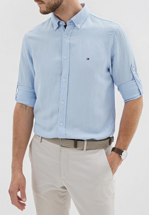 

Рубашка Tommy Hilfiger, Голубой, Slim Linen