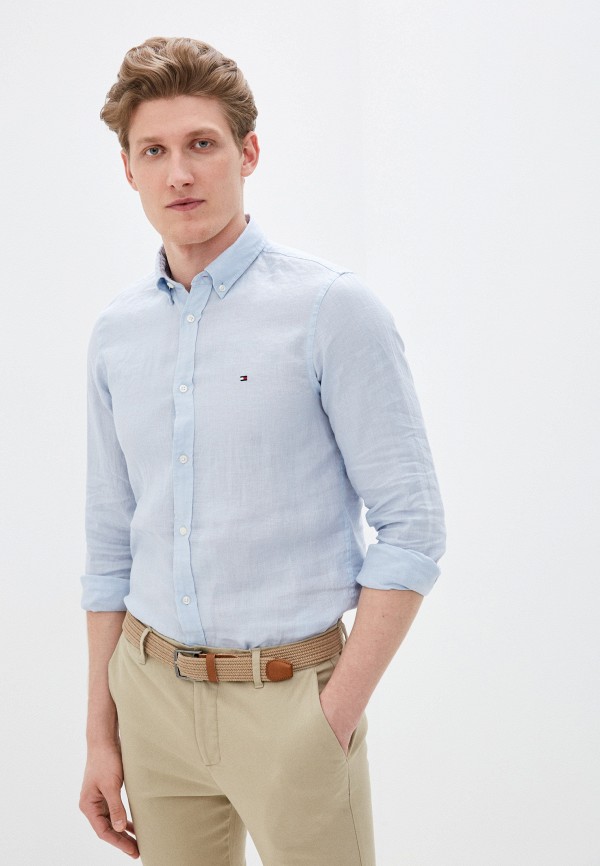 

Рубашка Tommy Hilfiger, Голубой, Solid Linen