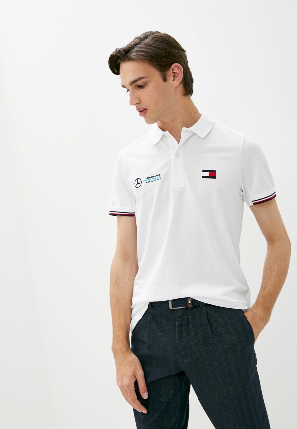 

Поло Tommy Hilfiger, Белый, Mercedes