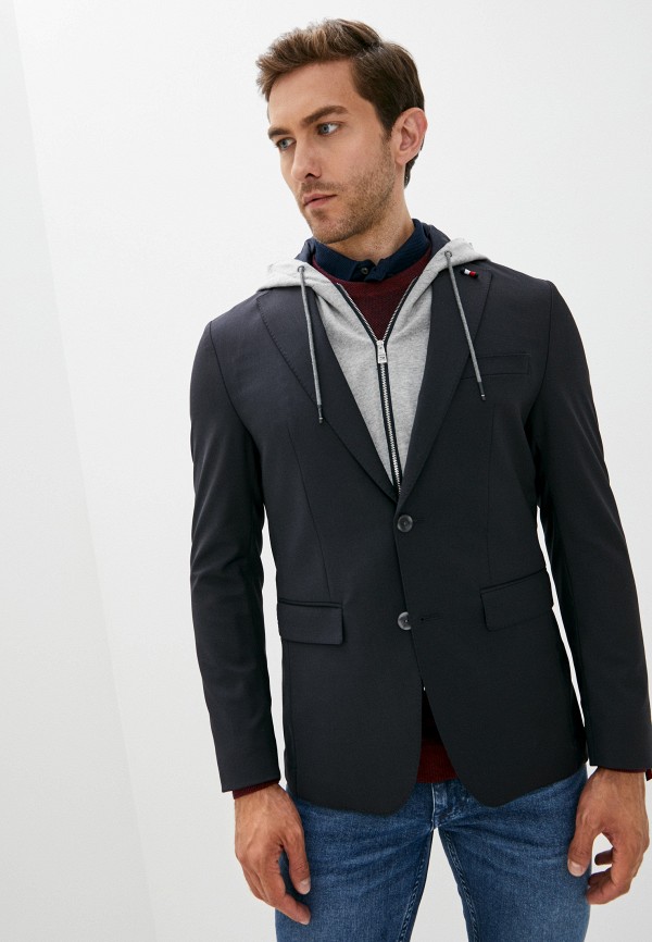 

Пиджак Tommy Hilfiger, Синий, Tailored, со съемный капюшоном