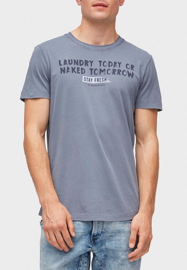 

Футболка Tom Tailor Denim, Tom Tailor Denim TO793EMBXDQ2, Серый
