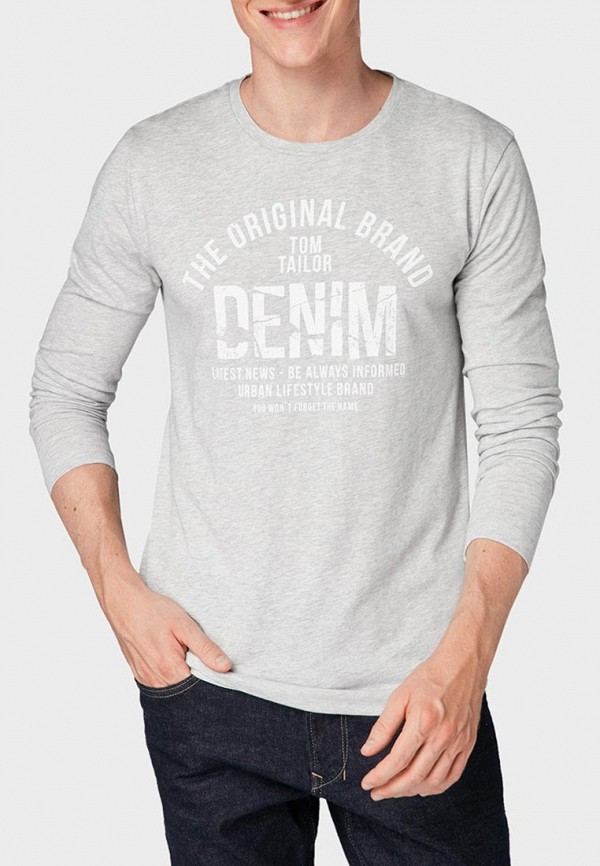 

Лонгслив Tom Tailor Denim, Серый