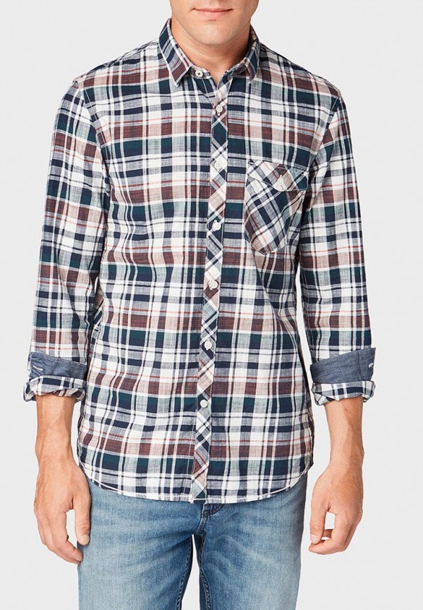 

Рубашка Tom Tailor Denim, Tom Tailor Denim TO793EMCURP6, Синий