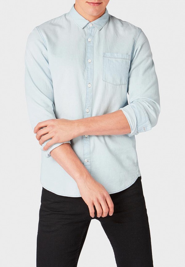 

Рубашка Tom Tailor Denim, Голубой, Tom Tailor Denim TO793EMDTDU1
