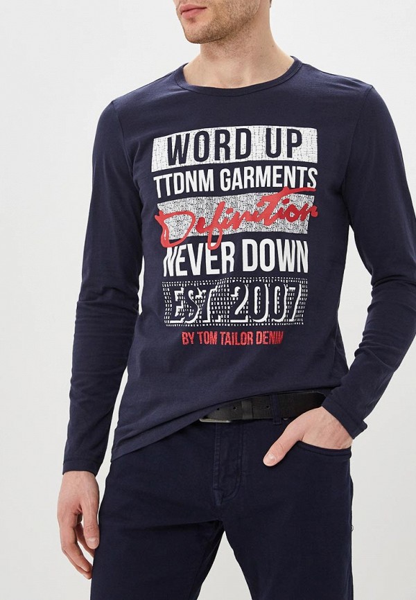

Лонгслив Tom Tailor Denim, Синий