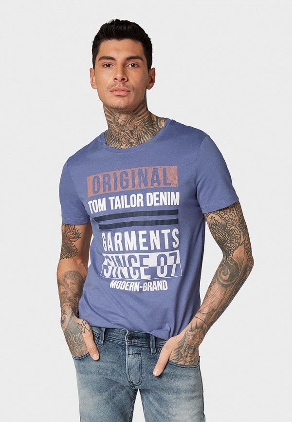

Футболка Tom Tailor Denim, Tom Tailor Denim TO793EMDTIZ8, Синий