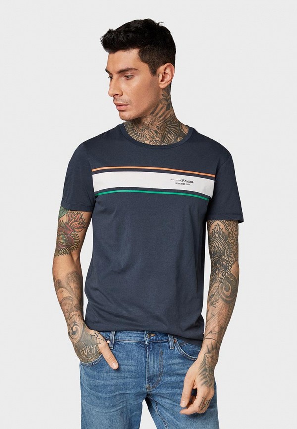 

Футболка Tom Tailor Denim, Tom Tailor Denim TO793EMDTJB2, Синий
