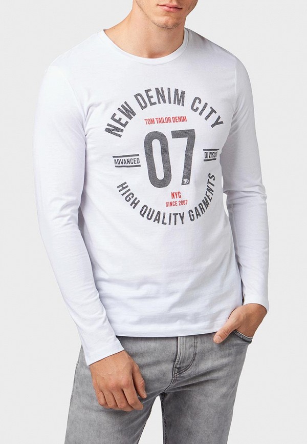 

Лонгслив Tom Tailor Denim, Белый