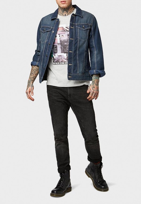 

Футболка Tom Tailor Denim, Tom Tailor Denim TO793EMDTLO5, Серый