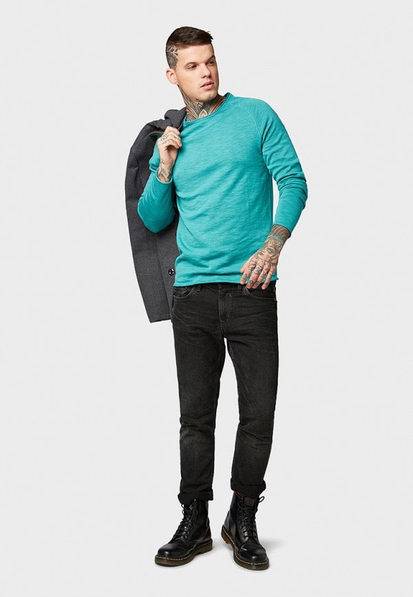 

Лонгслив Tom Tailor Denim; Tom Tailor Denim TO793EMDTLR0, Зеленый