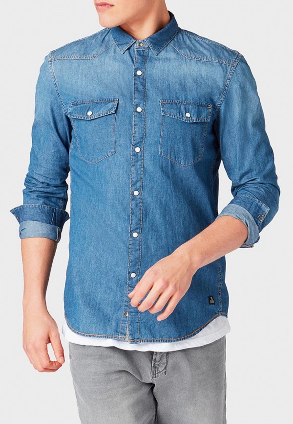 

Рубашка джинсовая Tom Tailor Denim, Синий