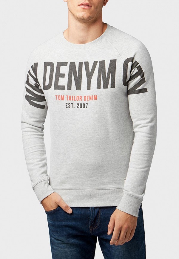 

Свитшот Tom Tailor Denim; Tom Tailor Denim TO793EMEDPC1, Серый