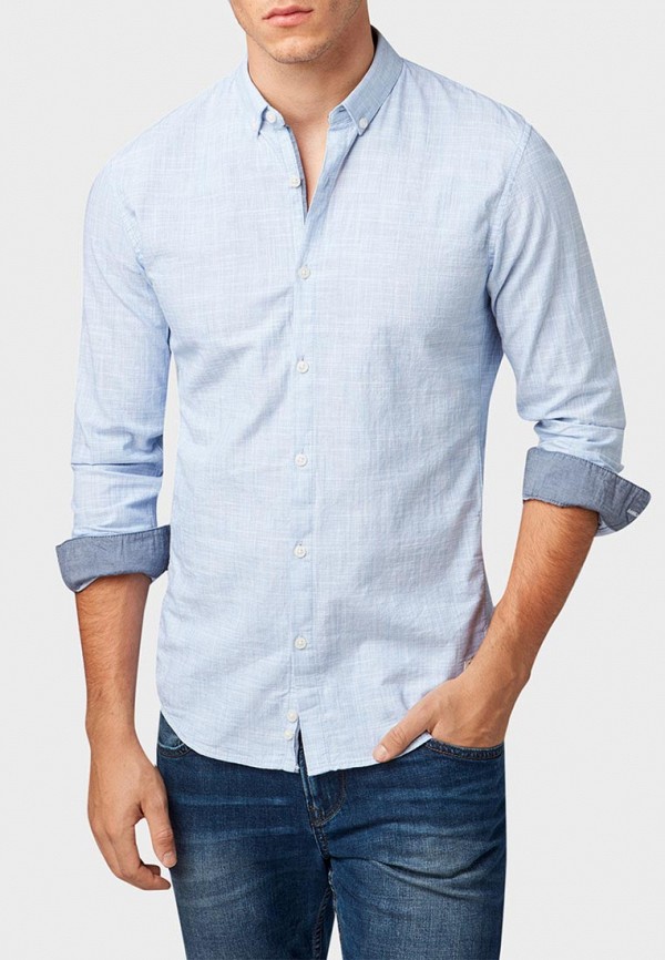 

Рубашка Tom Tailor Denim, Голубой, Tom Tailor Denim TO793EMEHNQ6
