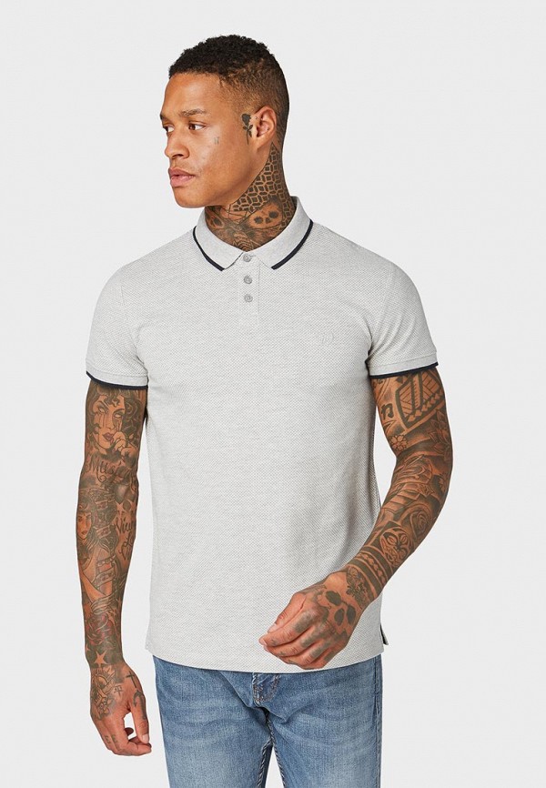 

Поло Tom Tailor Denim, Tom Tailor Denim TO793EMFBCC4, Серый