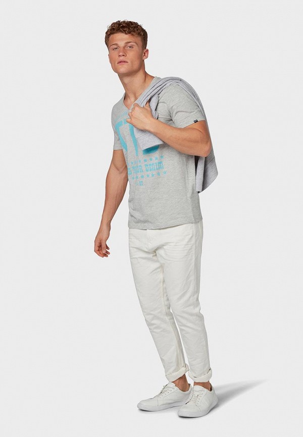 

Футболка Tom Tailor Denim; Tom Tailor Denim TO793EMFBCD0, Серый
