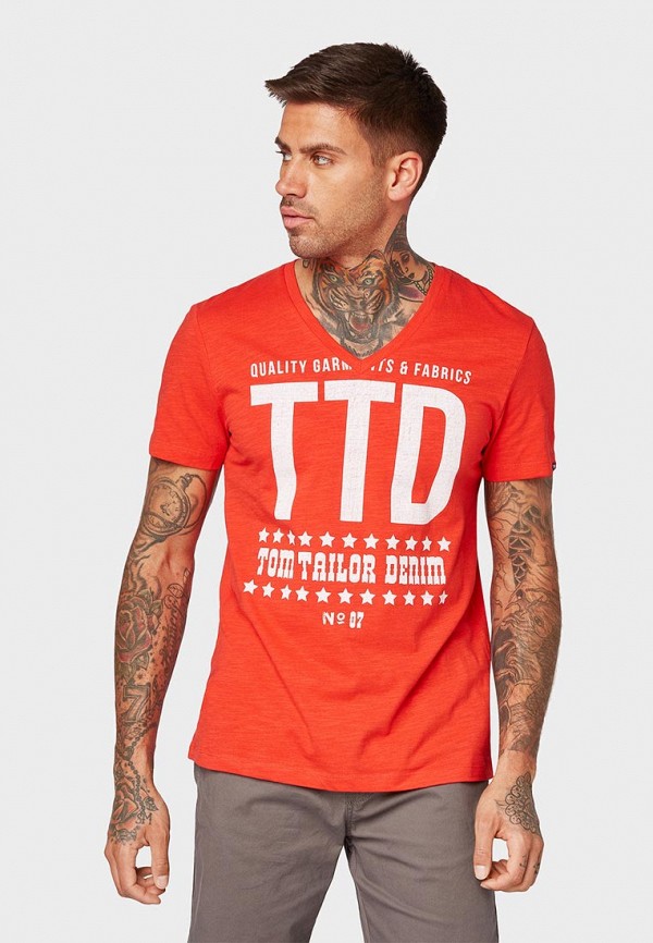 

Футболка Tom Tailor Denim; Tom Tailor Denim TO793EMFBCD1, Красный