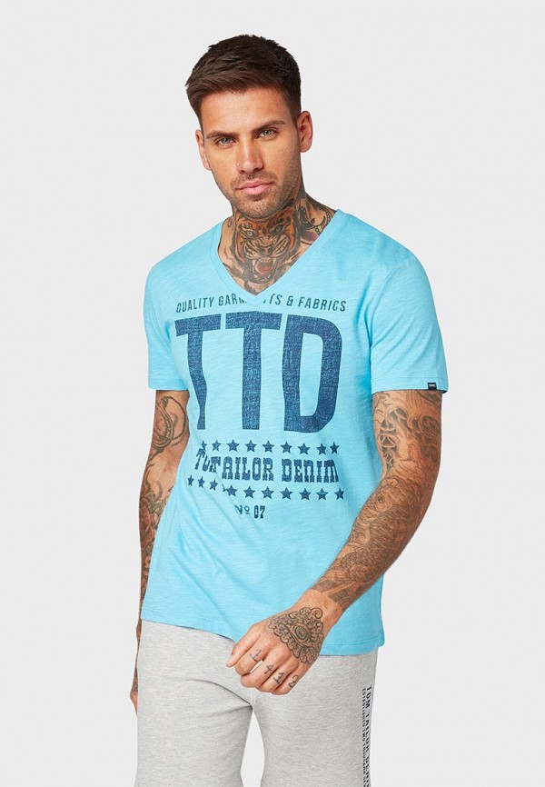 

Футболка Tom Tailor Denim, Tom Tailor Denim TO793EMFBCD2, Голубой
