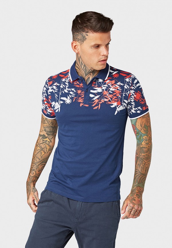

Поло Tom Tailor Denim, Tom Tailor Denim TO793EMFHGJ3, Синий