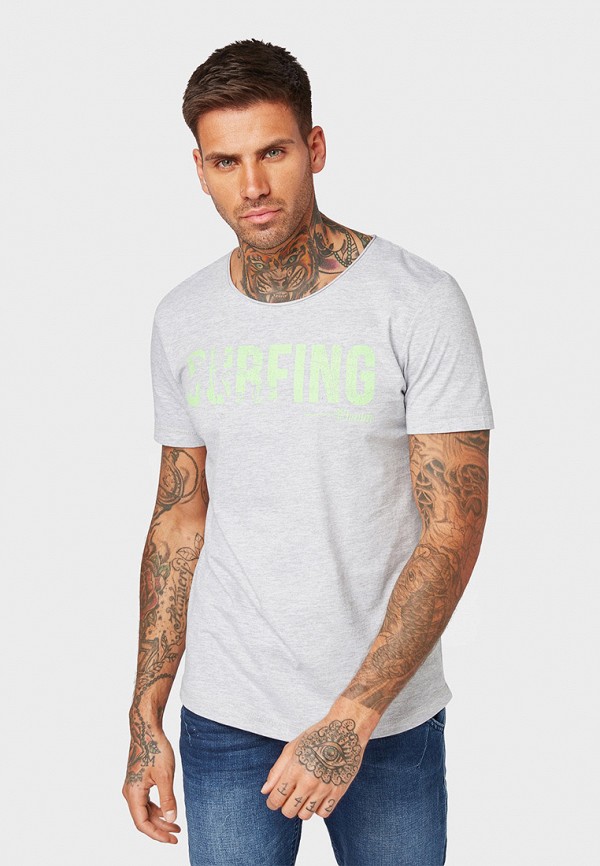 

Футболка Tom Tailor Denim, Tom Tailor Denim TO793EMFYVK6, Серый