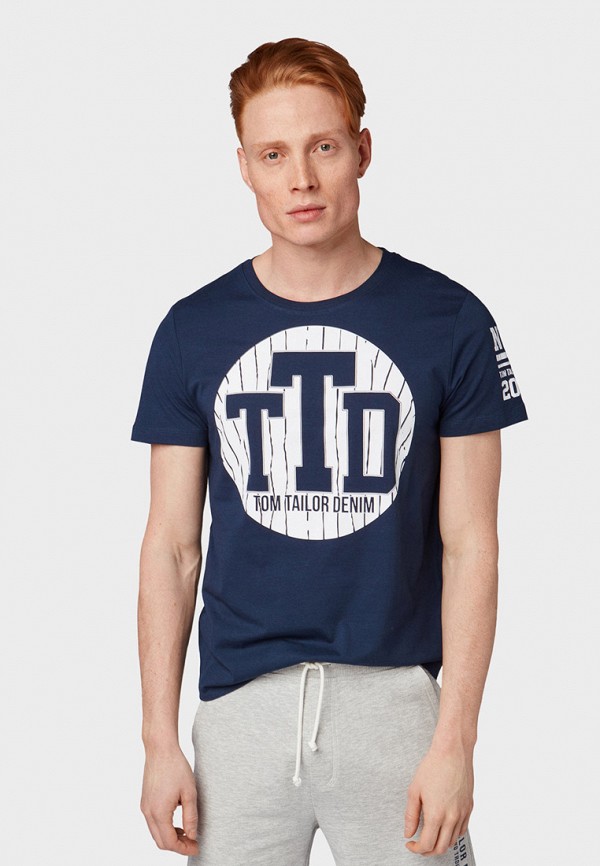 

Футболка Tom Tailor Denim, Синий, Tom Tailor Denim TO793EMGBCJ4