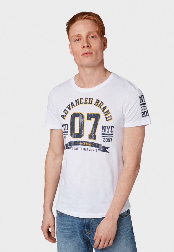 

Футболка Tom Tailor Denim, Белый, Tom Tailor Denim TO793EMGBCJ6