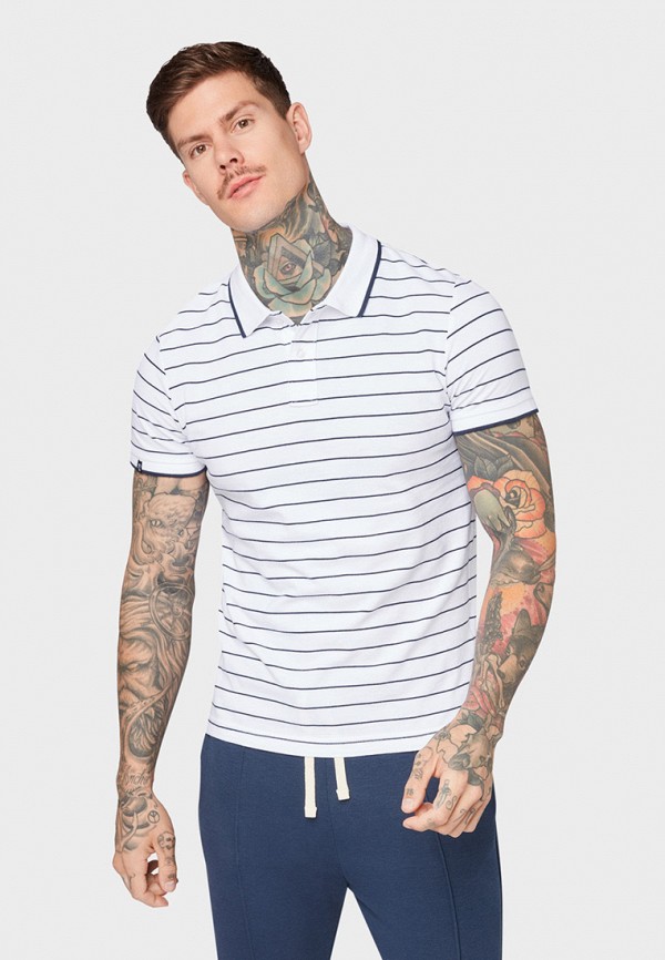 

Поло Tom Tailor Denim, Белый, Tom Tailor Denim TO793EMGBCN6