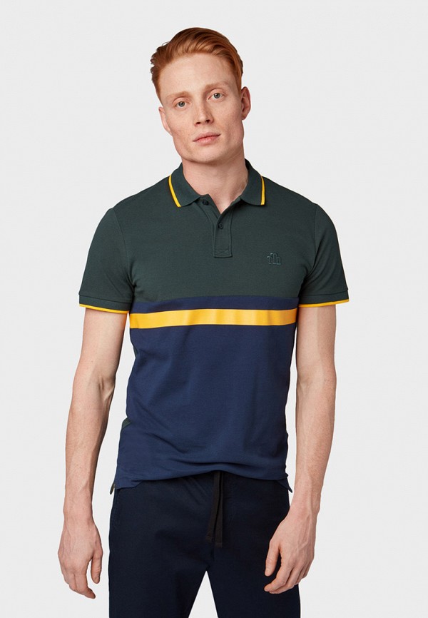 

Поло Tom Tailor Denim, Зеленый, Tom Tailor Denim TO793EMGBCN7