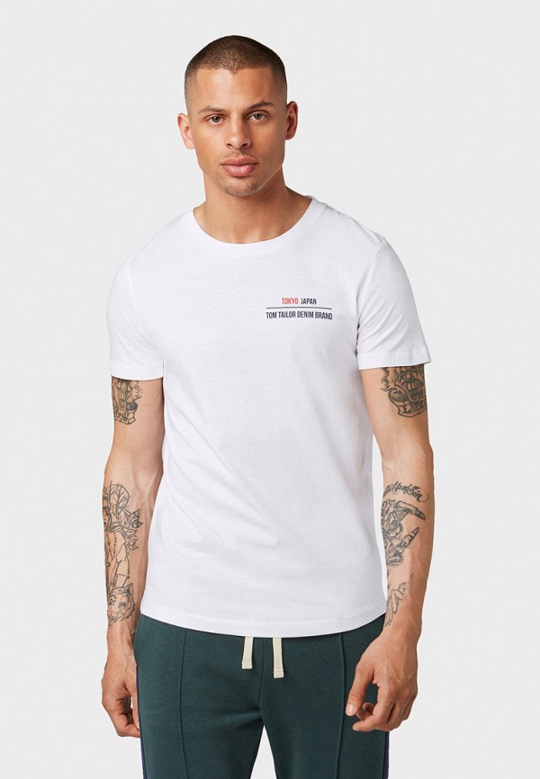 

Футболка Tom Tailor Denim, Белый, Tom Tailor Denim TO793EMGBDB1