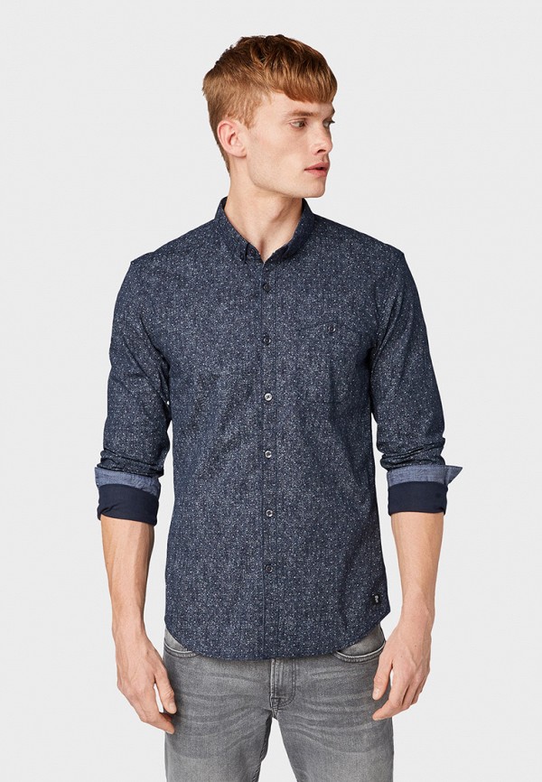 

Рубашка Tom Tailor Denim, Синий, Tom Tailor Denim TO793EMGBDC9
