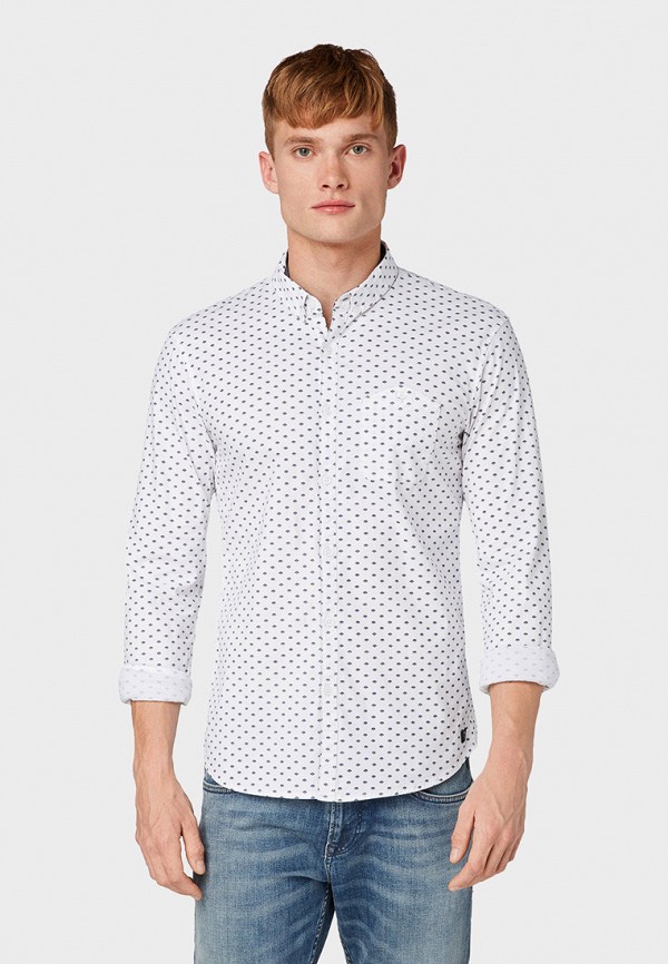 

Рубашка Tom Tailor Denim, Белый, Tom Tailor Denim TO793EMGBDD2