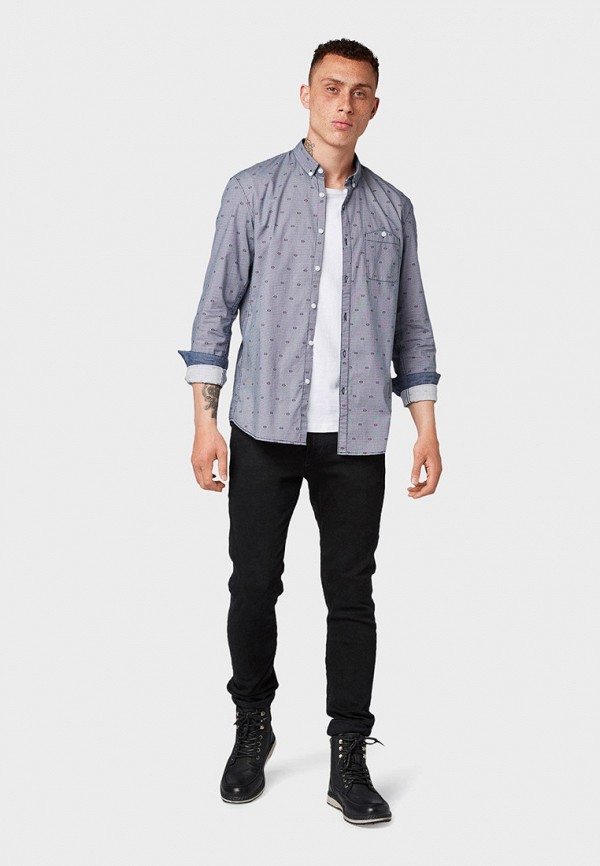 

Рубашка Tom Tailor Denim, Синий, Tom Tailor Denim TO793EMGBDD3