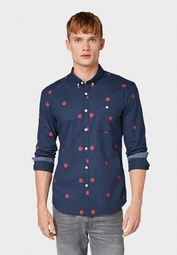 

Рубашка Tom Tailor Denim, Синий, Tom Tailor Denim TO793EMGBDD4