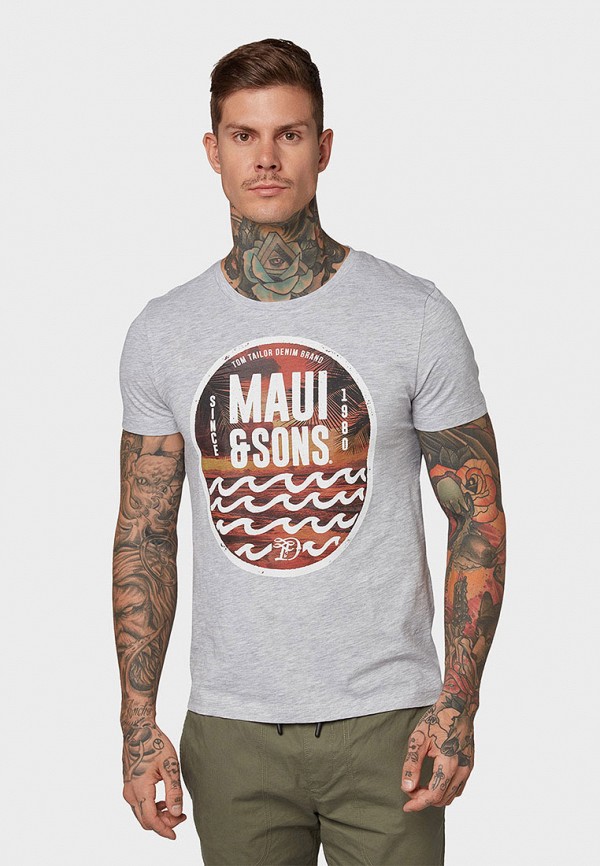 

Футболка Tom Tailor Denim, Серый