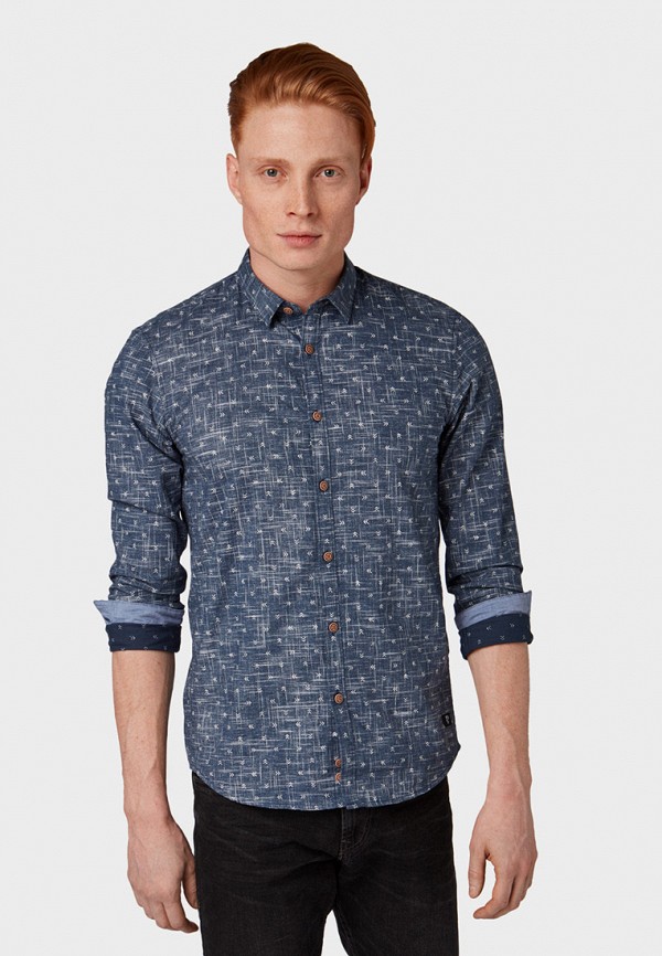

Рубашка Tom Tailor Denim, Синий, Tom Tailor Denim TO793EMGSHH0