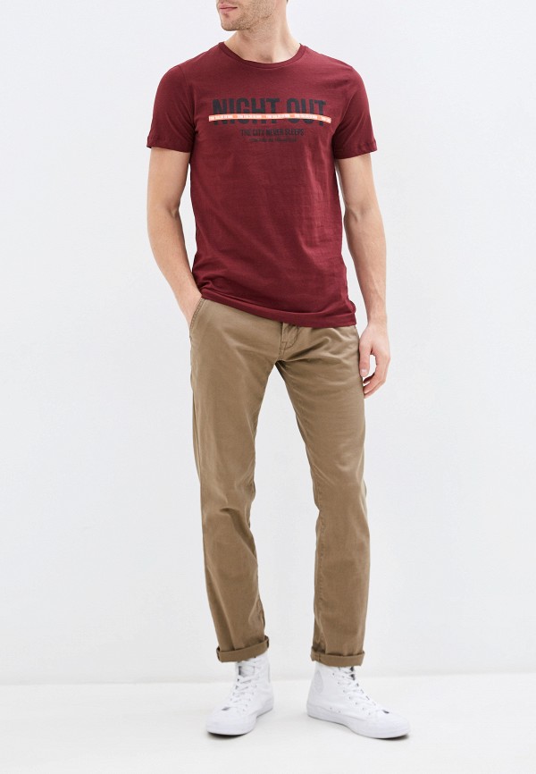 

Футболка Tom Tailor Denim, Бордовый, Tom Tailor Denim TO793EMHNBE9
